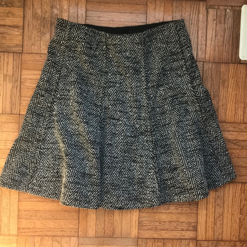 Loft Black and White Skirt